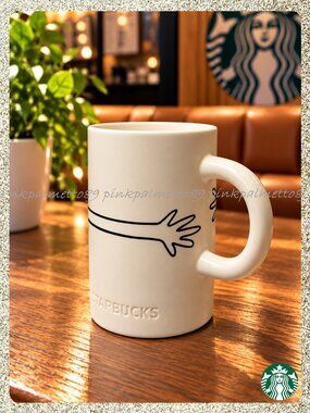 💚🤍 NWT 2026 Starbucks 'Coffee For All' 16oz Tall Ceramic "Hug Mug"